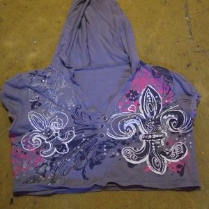 Cropped hooded short